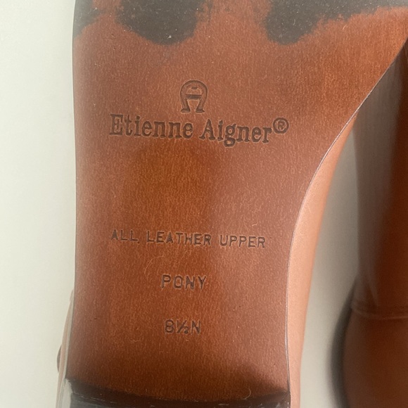 Etienne Aigner Vintage Women’s Monk Strap Leather Ankle Boots Size 8.5 Brown - Picture 15 of 16